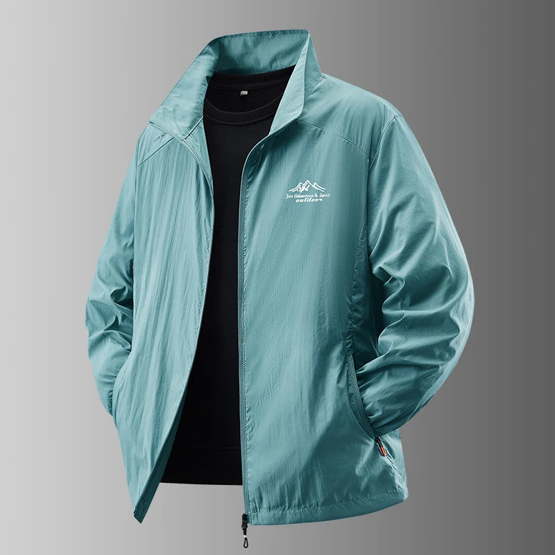 Men's Hooded Baseball Jacket – Streetwear Zipper Windbreaker