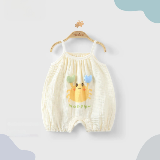 Baby Romper with Suspenders – Summer Outdoor Crawling Suit