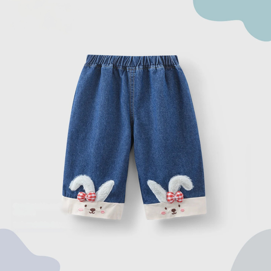 Cute Baby Rabbit Jeans – 0-2 Years Old Pants Set