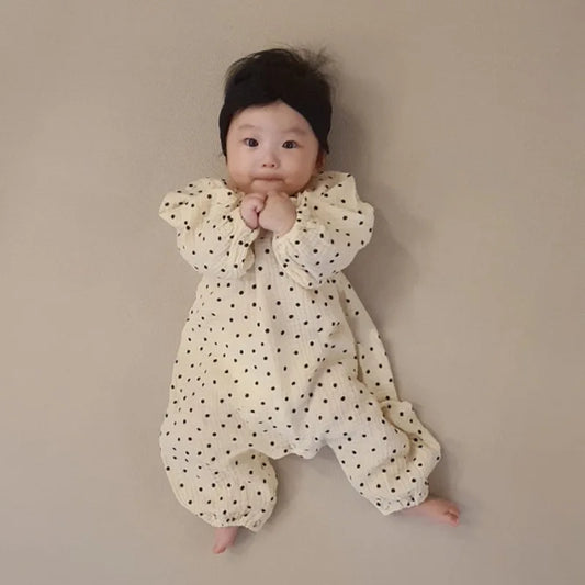 Newborn Baby Polka Dot Cotton Romper