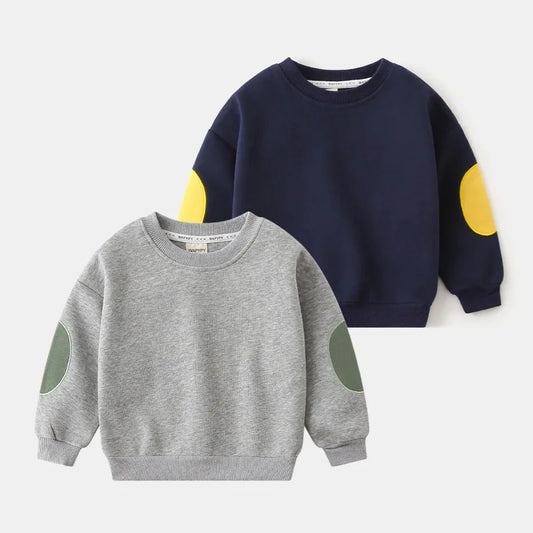 Toddler Boys & Girls Casual Patchwork Sweatshirt
