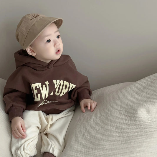 Baby Letter Print Hooded Sweatshirt