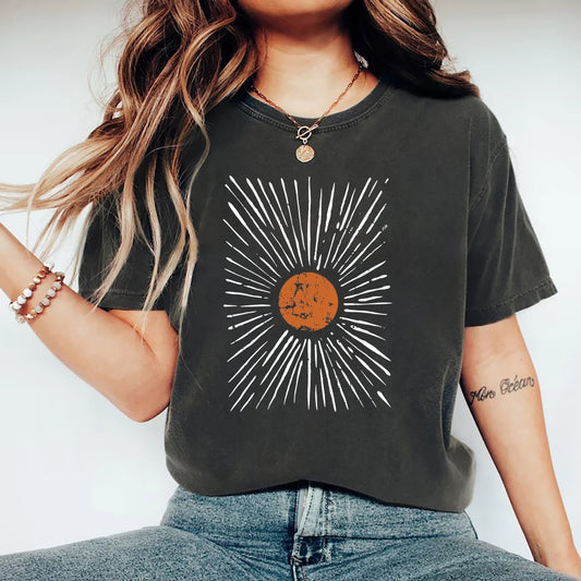 Sunburst Vintage Boho Graphic T-Shirt