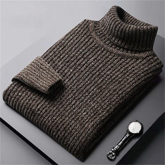 Men's Turtleneck Pullover Sweater – Thick, Warm, Slim Fit