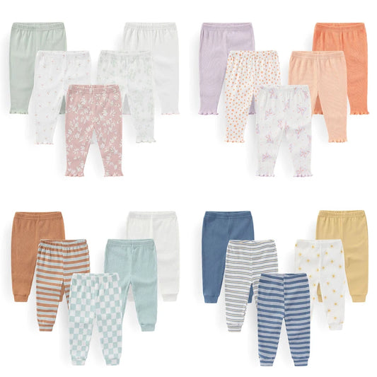 Cute Cartoon Baby Pants – 5 Pcs Set for Boys and Girls
