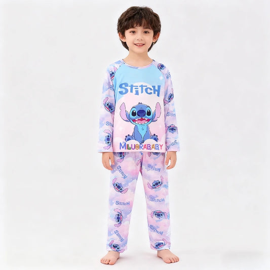 Spring Autumn Girls Cotton Pajamas Set – Kids Sleepwear
