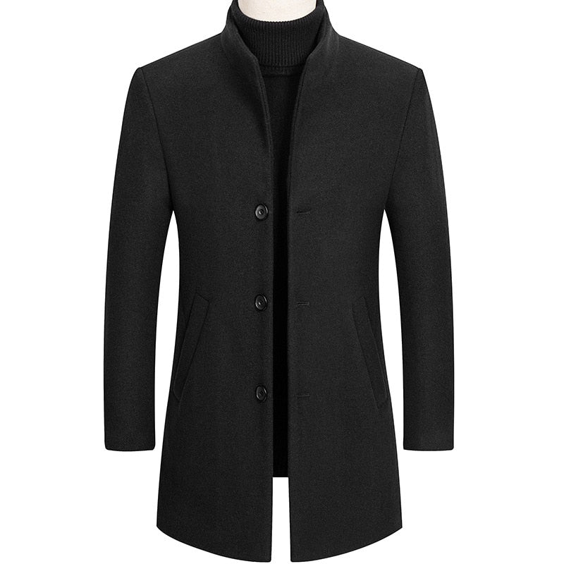 Thick Stand Collar Coat